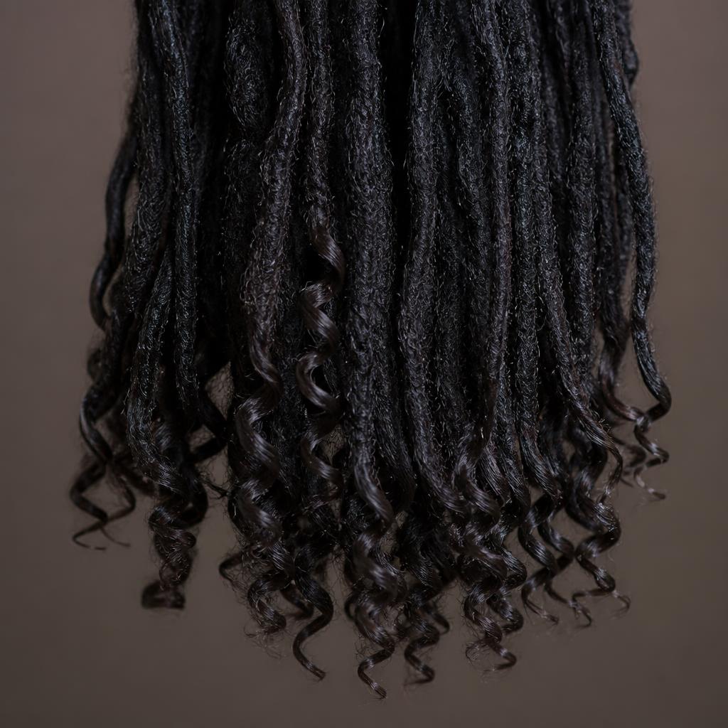 Black curly-end human hair locks extensions for Sisterlocks in Kenya